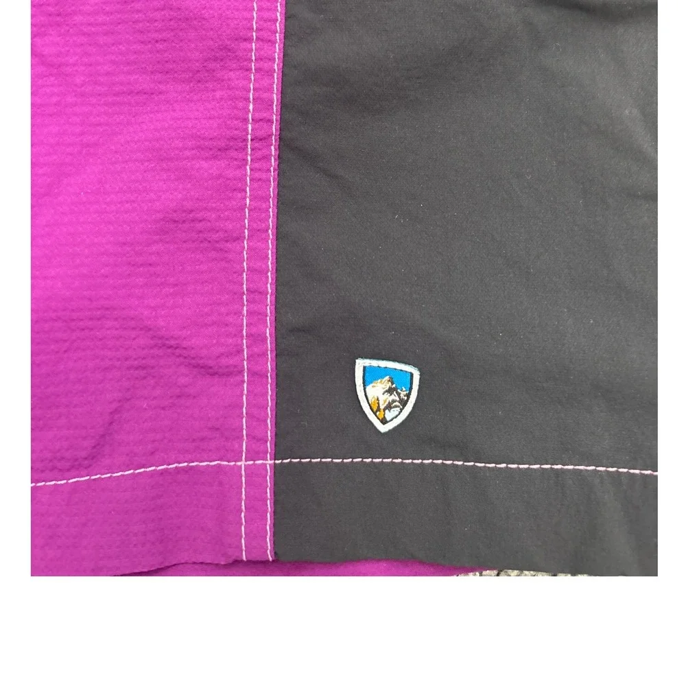 Kuhl Board Shorts Mens XL Purple Black Colorblock Lace Up Hiking Swim Trunks - Picture 2 of 7